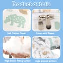 KBIBCK Nursing Pillow, Nursing Pillow Cover Made of 100% Cotton, Ergonomic Nursing Pillow, Small, Small Nursing Pillow (Cute Animals) - 3