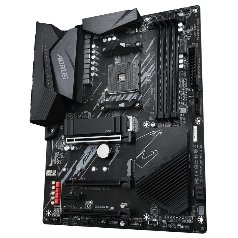 Gigabyte B550 AORUS ELITE V2 Motherboard - Supports AMD Ryzen 5000 Series AM4 CPUs, 12+2 Phases Digital Twin Power Design, up to 4733MHz DDR4 (OC), 2xPCIe 3.0 M.2, 2.5GbE LAN, USB 3.2 Gen - 4