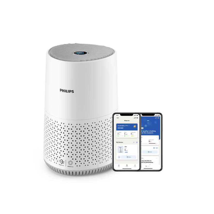 Philips Air Purifier 600 Series, Energy Efficient with Smart Sensor, For allergy sufferers, HEPA filter removes 99.97% of pollutants, Covers up to 44m2, App control, White (AC0651/10) - 1