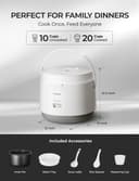 CUCKOO CR-1095 10-Cup (Uncooked) / 20-Cup (Cooked) Basic Rice Cooker and Warmer with Nonstick Inner Pot, Switch Press (White) - 3