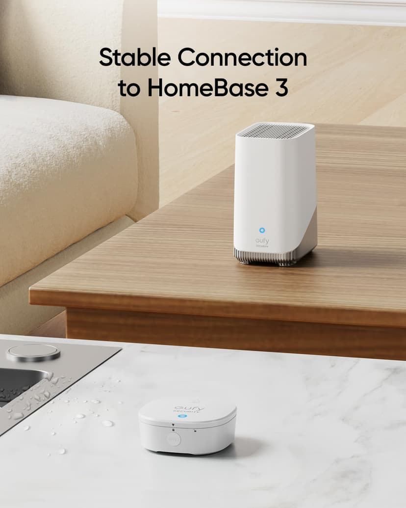 eufy Security Capteur d'eau et de gel avec alertes à distance, étanchéité IP65, autonomie de la batterie de 2 ans, HomeBase requise, compatible avec HomeBase S380 et S280, contrôle par application - 5