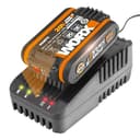 Worx Battery Charging Station for Powershare Batteries/Fast Battery Charger., WA3601 40W, 20V - 2