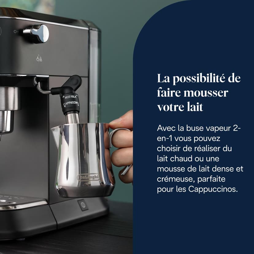 De'Longhi Dedica Style, Traditional Barista Pump Espresso Machine, Coffee and Cappuccino Maker, EC685BK, Black - 6