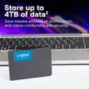 Crucial BX500 SATA SSD 2TB, 2.5", Up to 540MB/s, Laptop and Desktop (PC) Compatible, 3D NAND, Dynamic Write Acceleration, Internal Solid State Drive - CT2000BX500SSD101 - 4