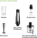 Braun MultiQuick 7 - Hand Blender with SplashControl Technology, ActiveBlade System for Hard Foods, Precise Speed Selection, 500mL Chopper, Double Beater, 600mL Beaker, 1000W, Black (MQ7035XBI) - 8