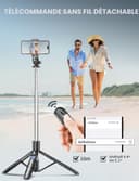 163.5CM Perche à Selfie, Trépied Smartphone, Extensible Selfie Stick Trépied de Téléphone avec Télécommandeet Support pour Téléphone Portable Compatible avec iPhone/Samsung/GoPro/Camera - 6