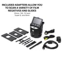 Kodak RODFS35 Digital Film Scanner - Converts 35mm, 126, 110, Super 8 & 8mm Slides & Negatives to JPEG - Includes 3.5-inch LCD & EasyLoad Inserts (Black) - 6
