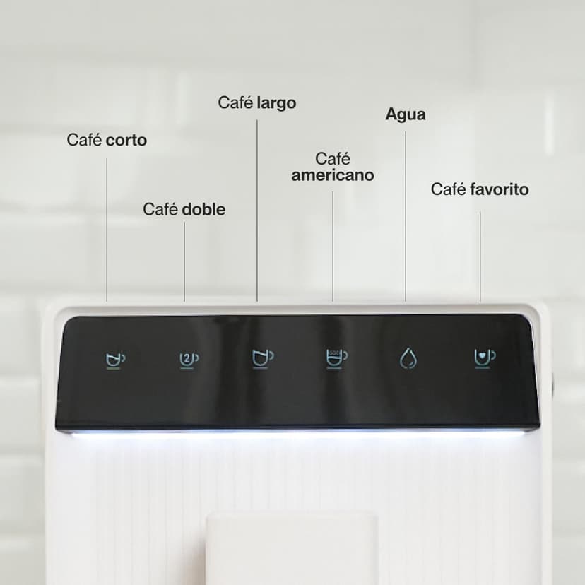 Incapto Aura Caffettiera Superautomatica | 19 Bar | Doppio Pulsante Espresso | Caffettiera a grana compatta e design elegante | Macinino regolabile | Pulizia automatica | Ricette multiple (bianco) - 5