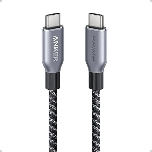 Anker Prime Câble USB C vers USB C, 240W Câble USB C Recharge Rapide, Nylon Tressé Upcyclé Haute Durabilité, câble USB 2.0 pour iPhone 16/16 Pro/16 Pro Max/16 Plus, MacBook, iPad, Galaxy S24 (0,9m)