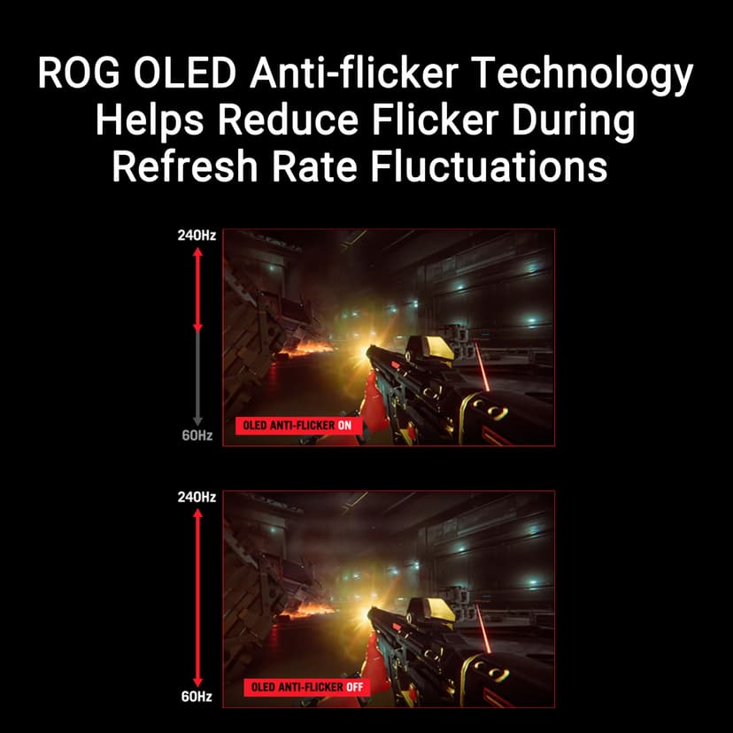 ASUS ROG Swift 32” 4K OLED Gaming Monitor (PG32UCDP) - WOLED, Dual Mode (4K 240Hz, FHD 480Hz), 0.03ms, G-SYNC Compatible, Custom Heatsink, AI Gaming, 99% DCI-P3,True 10-bit, USB-C 90W, 3yr Warranty - 5
