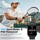 Women's Smart Watch, 1.83 Inch HD Smartwatch, 20 Days Battery Life with Bluetooth Call, Heart Rate Monitor, Sleep, Sports Watch with IP68 Waterproof, 112+ Sports Modes for Android/iOS - 4