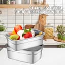 Gamexop 1.5L Stainless Steel Containers with Lids Leak Proof & Airtight for Electric Lunch Box Replacement Kit, Bento Lunch Box for Meal Prep,Fruit,Snack,Freezer, 2-Pack - 5