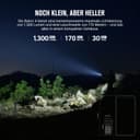 OLIGHT Baton 4 LED Small Torch Rechargeable up to 1300 Lumens, 170 m Light Range, Super Bright Mini Torch with 6 Modes, 30 Days Running Time, Strong Flashlight, IPX8 for Everyday Use, Orange - 2