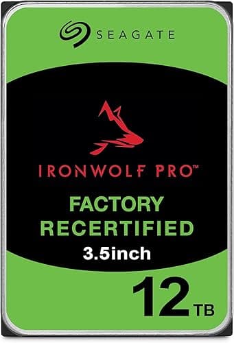 Seagate IronWolf Pro 12 TB Internal Hard Drive 7200 RPM f…