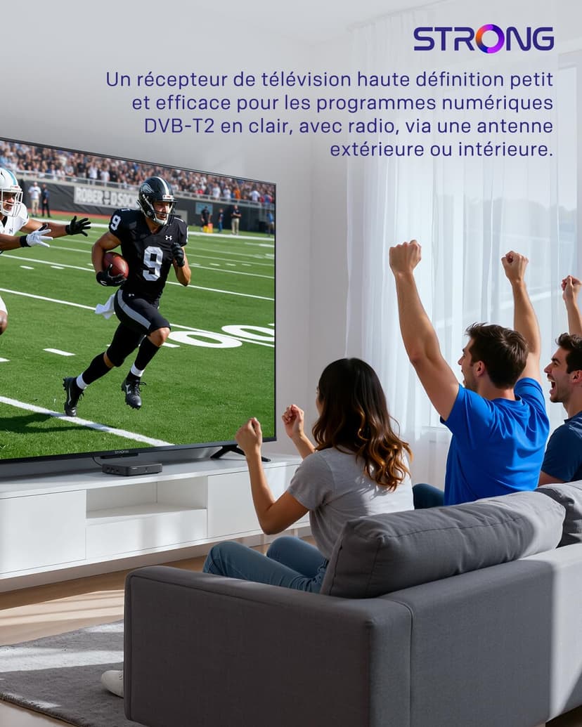 STRONG SRT420 Hybrid Streaming Box Android TV + TNT, 4K, HDR, Dolby® Digital and Dolby® Digital Plus, Chromecast, Voice Assistant Google, Netflix, Disney+, Prime, WiFi, Ethernet, Bluetooth - 6