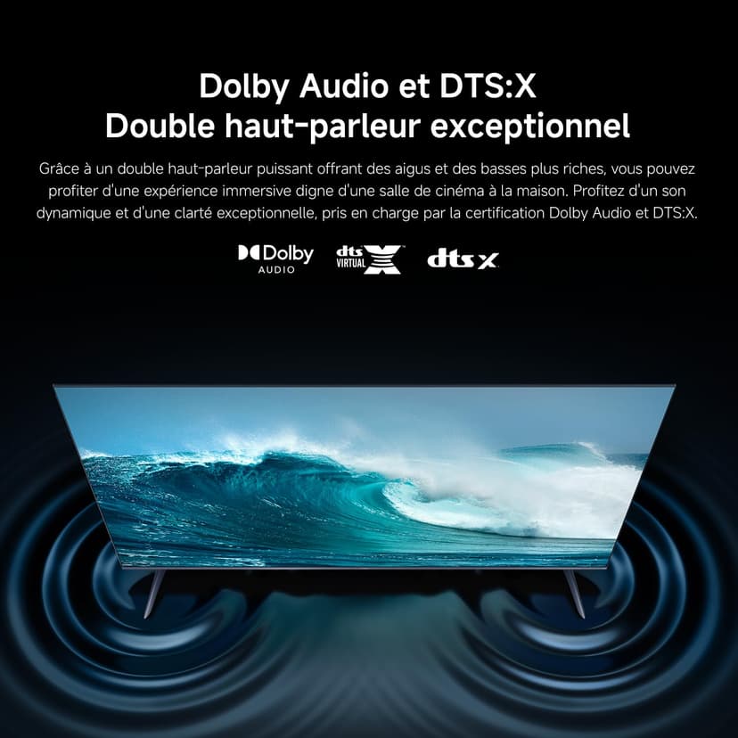 XIAOMI TV F Pro 65, 165 cm (65 Pouces), 4K UHD QLED, Smart TV, Fire TV, Contrôle Vocal Alexa, HDR10+, 60Hz avec 120Hz Game Boost Mode, MEMC, 2Go+32Go, Compatible avec AirPlay - 8