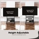 FITUEYES TV Floor Stand on Wheels for 40-85" Screens, Rolling TV Stand Cart with Peg Board, Height Adjustable, Lockable Casters & Storage Cabinet Holds 60kgs, Black, K Series - 4