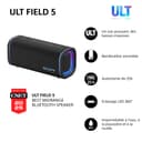 Sony ULT FIELD 5 - Potente speaker portatile Bluetooth, batteria da 25 ore, 2 modalità ULT POWER SOUND, IP67, impermeabile, antipolvere, 360 luci, tracolla staccabile, compatto - Nero - 2
