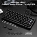 ATTACK SHARK X82PRO HE 75% Wireless Rapid Trigger Gaming Keyboard, Hall Effect Magnetic Switch Keyboard with 0.01mm RT Adjustable Actuation, 8Khz Polling Rate, Hot-Swap, RGB, for PC Gamer (Black) - 9