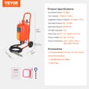 VEVOR Mobile Sandblasting Machine 18.92L Sandblasting System 96" Work Hose Sand Blaster 60-110PSI Working Pressure Ideal for Removing Rust, Paint, Stains and Polishing Large Areas - 7