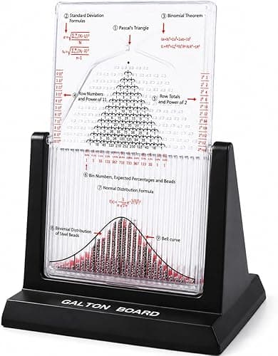 CHEOTIME Galton Board, Probability Demonstrator Effective Statistical Law Experiment Model Dalton Board Physics Lab Teaching Tool with 2800 Metal Beads