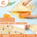 2 Pieces Beeswax Bread Bags 43cm×33cm, Reusable Bread Bags for Keeping Fresh with L Zipper and Handle, Bread Freshener Bags, Beeswax Bags - 3