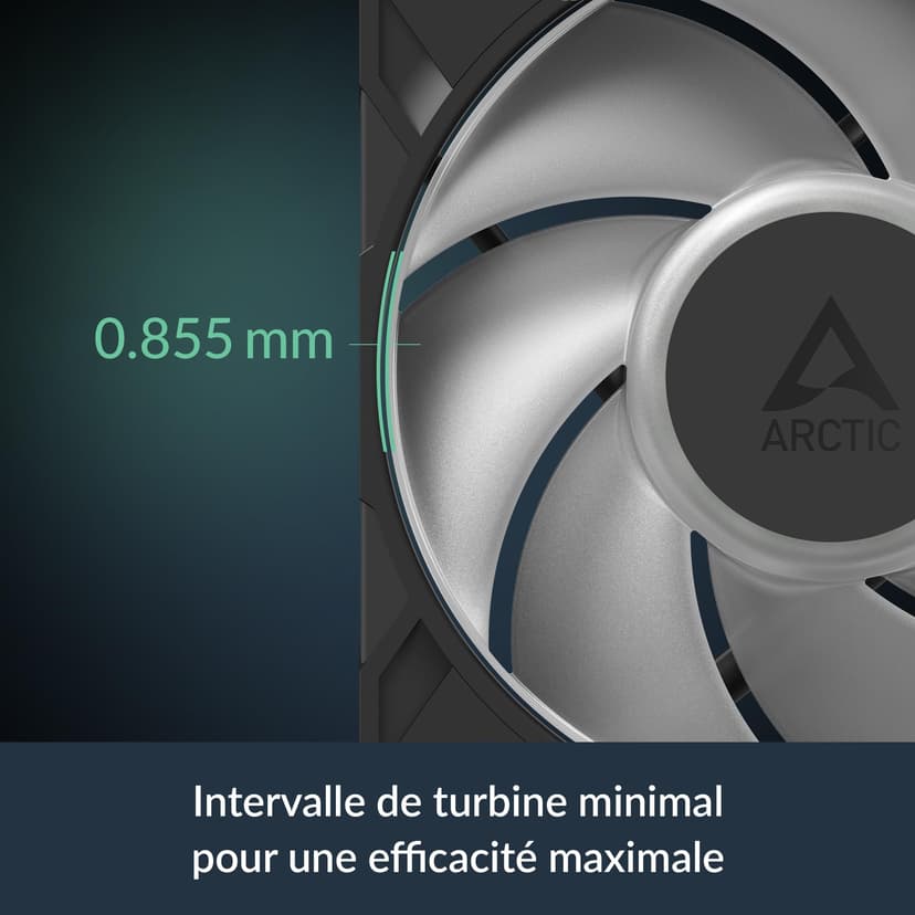 ARCTIC P12 Pro A-RGB (3 Piéces) - Puissant ventilateur premium, Fan PWM 120 mm avec Câble Répartiteur en Y, 600-3000 rpm, 0 rpm <5% PWM, 5V Digital RGB, Palier à dynamiqu fluides, 4 Broches - Noir - 7