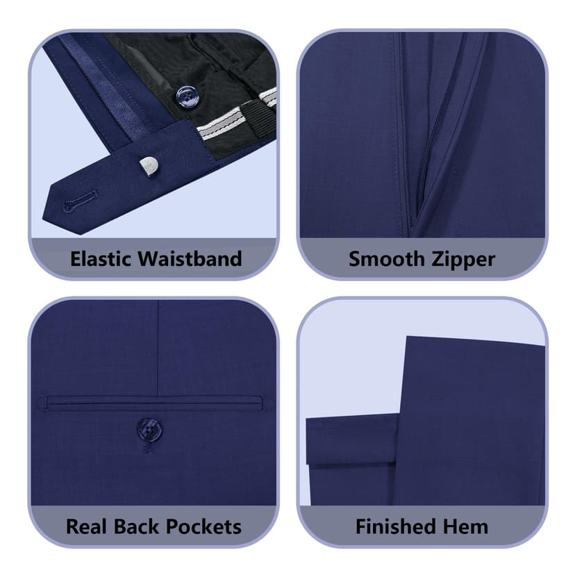 Cooper & Nelson Men's 3 Piece Suits for Men Tuxedo - 6
