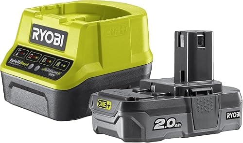 Pack Batterie RYOBI 18V One+ 2.0Ah LithiumPlus - 1 Chargeur Rapide 2.0Ah RC18120-120