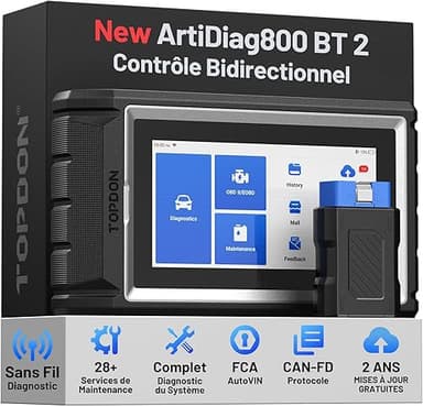 TOPDON ArtiDiag800 BT 2, Bluetooth Outil de Diagnostic To…