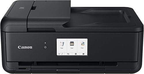 Canon PIXMA TS9550a Imprimante Multifonction Jet d’Encre Couleur Format A3 et A4 (5 encres séparées, WiFi, LAN, 2 chargeurs de Papier, Impression Recto Verso) Noir