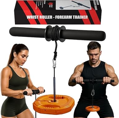 MuscleForge Wrist Roller Forearm Trainer up to 60KG load …