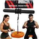MuscleForge Wrist Roller Forearm Trainer up to 60KG load for Grip and Forearm Strength, Wrist Strengthener for Strong and Muscular Forearms - Supports 25/50mm Plates - 1