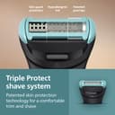 Philips Norelco Body Groomer 7000 Series Men's Hair Trimmer with 2D Smooth Contour Flexible Head, Triple Protection Shaving System and Intimate Hair Trimmer, 100% Waterproof, BG7480/50 - 4