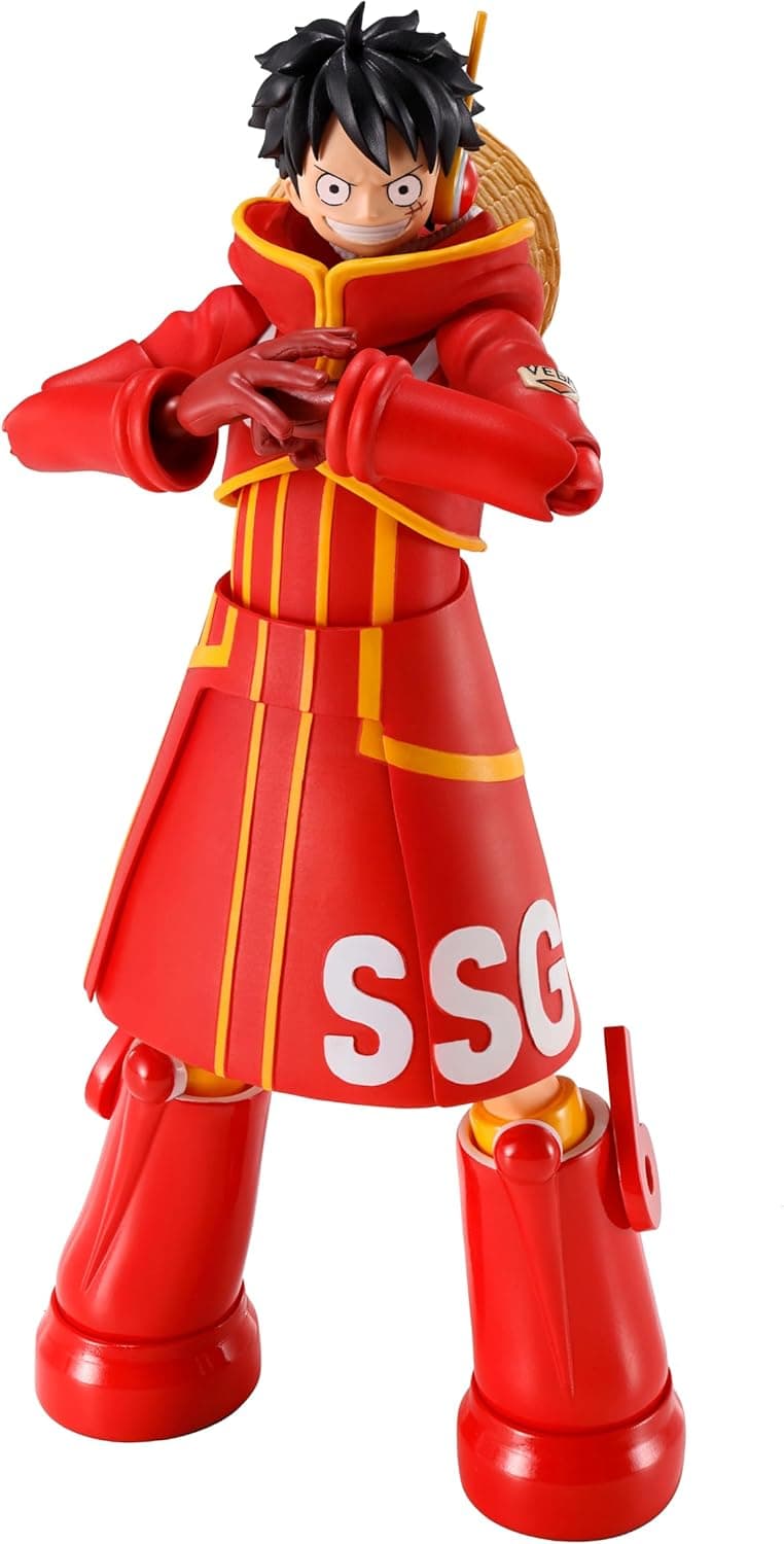 TAMASHII NATIONS S.H. Figuarts One Piece Monkey D. Rufy - Testa d'uovo Miraishima, circa 150 mm, in PVC e ABS, pre-verniciato