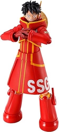TAMASHII NATIONS S.H. Figuarts One Piece Monkey D. Luffy - Miraishima Egg Head - Approx. 5.9 inches (150 mm), PVC & ABS Pre-Painted Action Figure