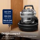 Bissell SpotClean HydroSteam, Upholstery Cleaner Device, Carpet Cleaner with HydroSteam Technology, Steam Cleaner, Wet Vacuum Cleaner for Carpets, Upholstery, Car & More, Powerful 1000 W Motor, 3689N - 6