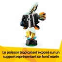 LEGO Creator 3-en-1 Animaux Sauvages : Le Toucan Tropical - Oiseau avec Fleur - Jouet Animal Transformable en Figurine de Papillon ou de Poisson Tropical - Cadeau Original Fille ou Garçon 7 Ans 31173 - 6