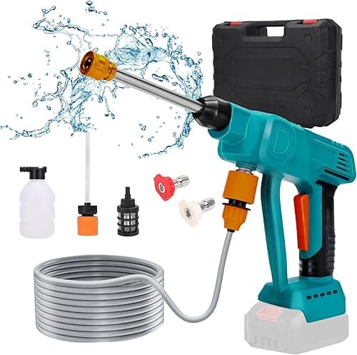 WingFly Cordless Pressure Washer for Makita Battery 18V, Portable High-Pressure Washer 5m Hose, Nozzle, Battery Pressure Washer for Car/Floor/Garden Cleaning & Watering(No Battery)