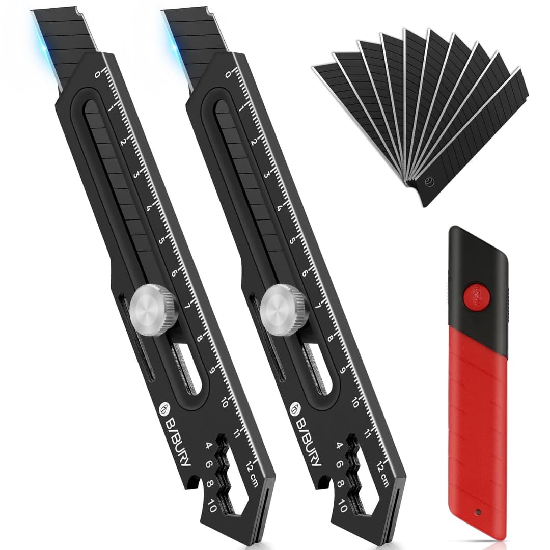 BIBURY Lot de 2 cutters professionnels en acier inoxydabl…