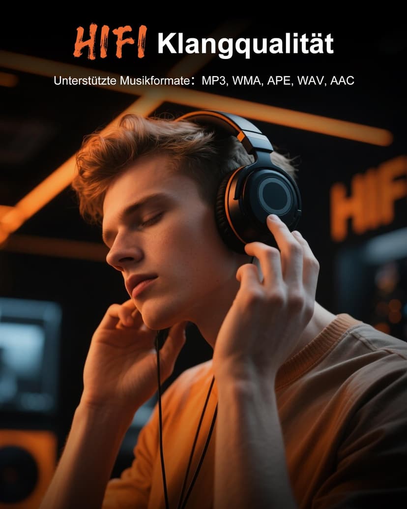 AGXOV 128GB Bluetooth MP3 Player, MP3 Music Player with Headphones, Dictaphone, HiFi Sound, 2.4 Inch Color Screen, Ideal for Sports, Black - 5