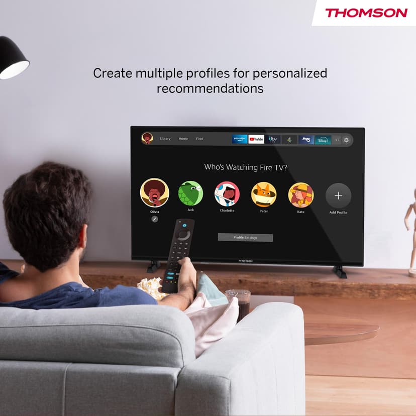 Thomson 32 Inch (80 cm) HD Smart Fire TV, Alexa Voice Control,Triple Tuner (DVB-T/T2/C/S/S2), Dolby Audio, DTS Virtual:X, HDR10, AirPlay, WiFi, Bluetooth, HDMI-32HF2S34 - 11