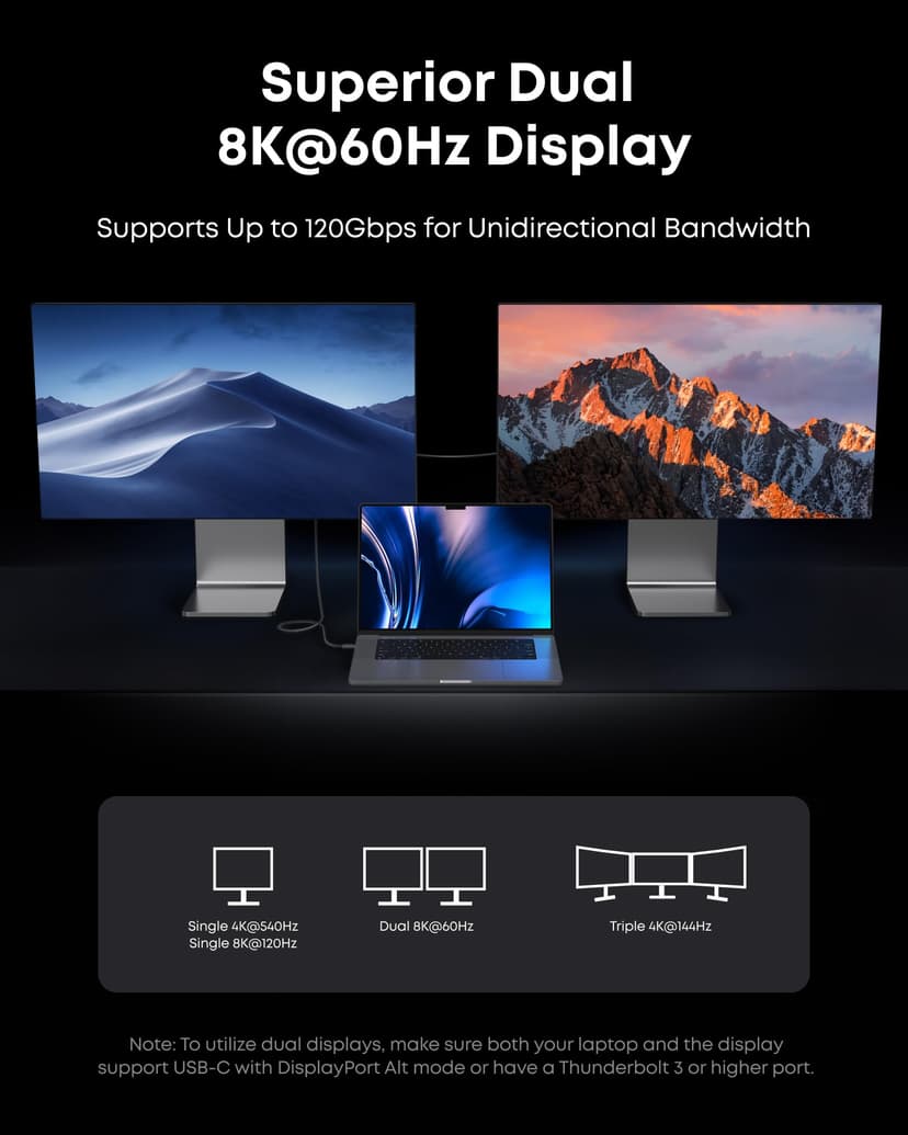 Anker Prime Thunderbolt 5 Cable, 3.3 FT USB C to USB-C Cable, 240W Charging, 80Gbps Data Transfer, 8K/4K Displays, for MacBook Pro, iPhone 17/16/15, iPad Pro,and More - 4