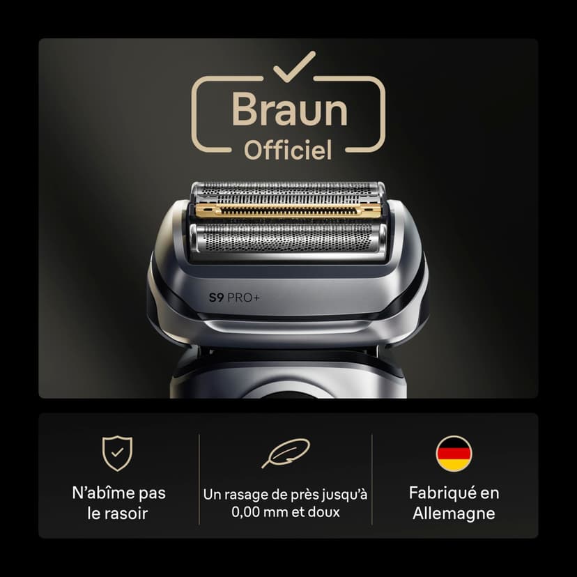 Braun Tête De Rasoir Electrique Homme Series 9 PRO + 96M Noire, ORIGINALE, Remplacement De La Grille Pour Un Rasage De Près, Lames Ultra Fines, Elément De Rechange OFFICIEL - 5