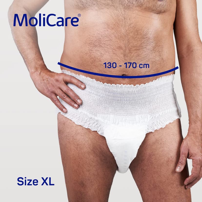 MoliCare Premium Mobile 10 Drops | Disposable Incontinence Pants: for Women and Men with Incontinence | Size XL | 51-67 inches | 4 Packs of 14 Pairs (56 Pieces) - 5