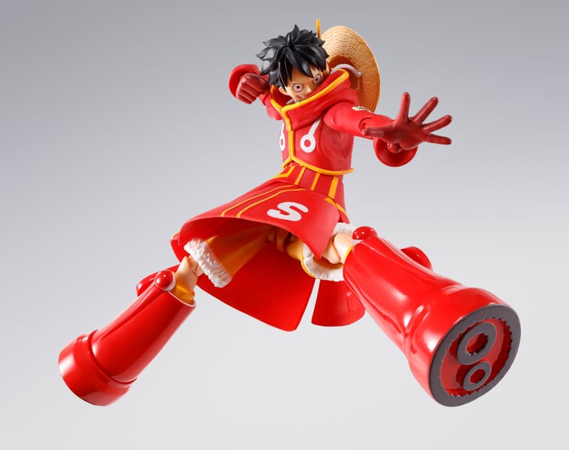 TAMASHII NATIONS S.H. Figuarts One Piece Monkey D. Luffy - Miraishima Egg Head - Approx. 5.9 inches (150 mm), PVC & ABS Pre-Painted Action Figure - 6
