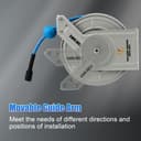 FIXFANS Pressure Washer Hose Reel with Hose, 1/4" x 60ft Retractable, Heavy Duty, Auto Rewind, Wall Mounted, 3600 PSI - 3