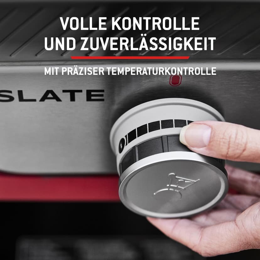 Weber Slate GP Plancha Premium 56 cm / 2 brûleurs, chaleur uniforme jusqu'au bord, jusqu'à 260 °C, surface de cuisson antiadhésive émaillée en porcelaine (56 x 41 cm), pieds réglables en hauteur, noir - 4