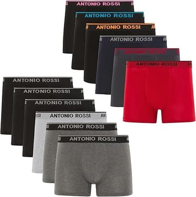ANTONIO ROSSI (lot de 12) boxers ajustés pour hommes - Bo…