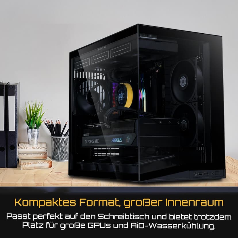 Lian Li O11 Dynamic Mini V2 Flow Midi-Tower Case - Black - 2